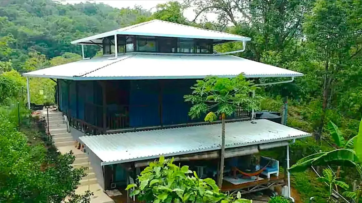 Discover a serene hilltop escape in the heart of Santa Teresa, Costa Rica, featuring two sustainable homes that embrace the natural beauty of their jungle surroundings. Perched on a ...