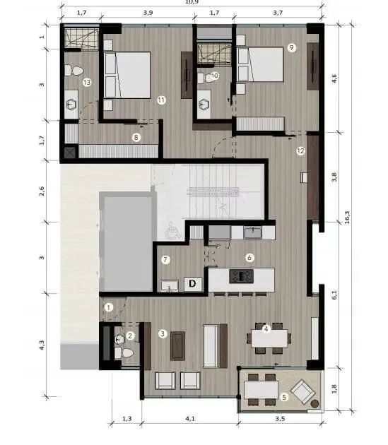 Mountain and sunset view| Centric location| 11th floor Nest Curridabat, photo 5