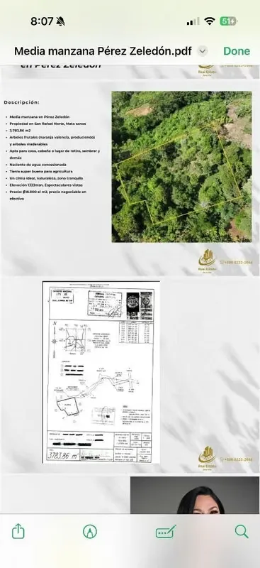 Half-Block for Sale – Pérez Zeledón – 3,783 m² with Natural Spring and Views, photo 5