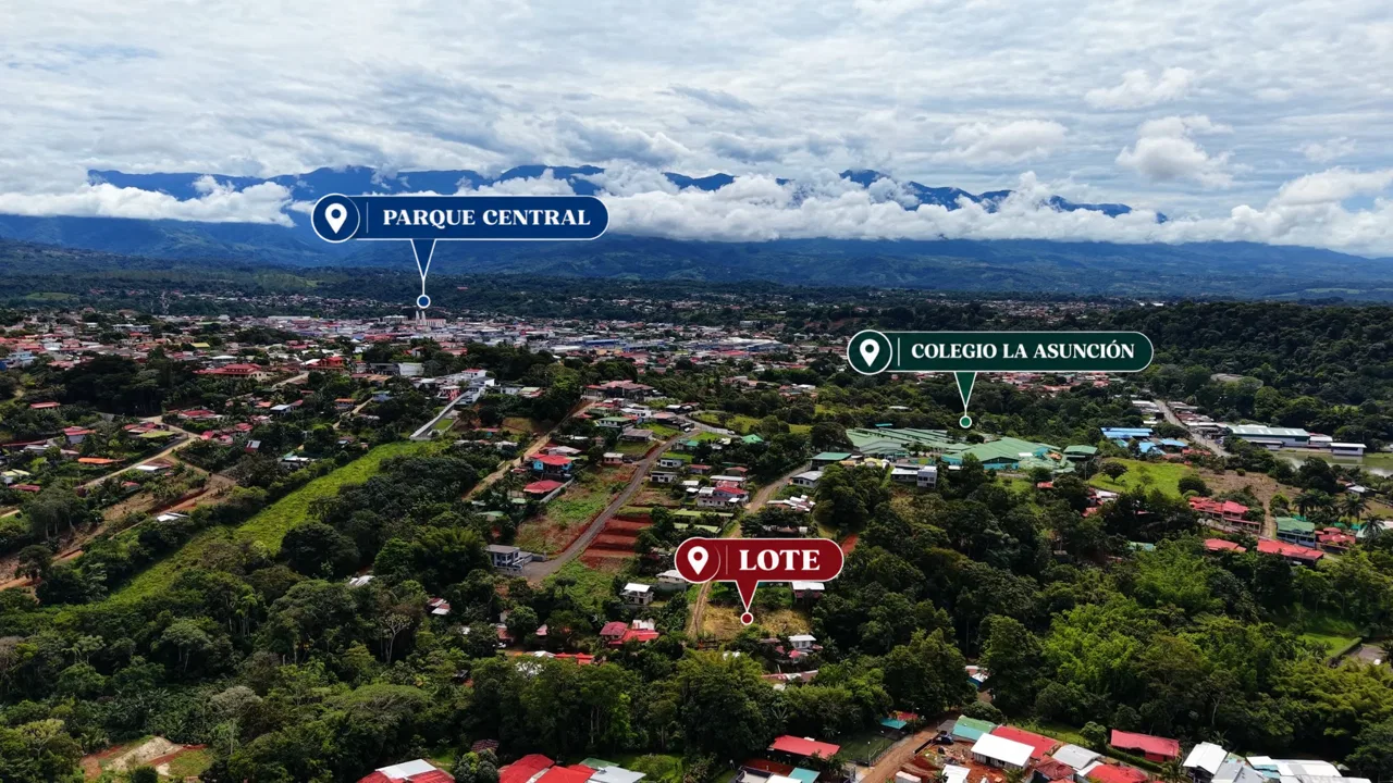 VENTA DE LOTE RESIDENCIAL DE 883 M2 EN BARRIO COOPERATIVA, SAN ISIDRO DE EL GENERAL