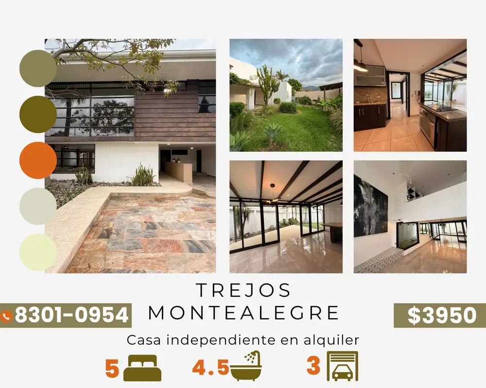 Independent House for Rent in Trejos Montealegre, Escazú