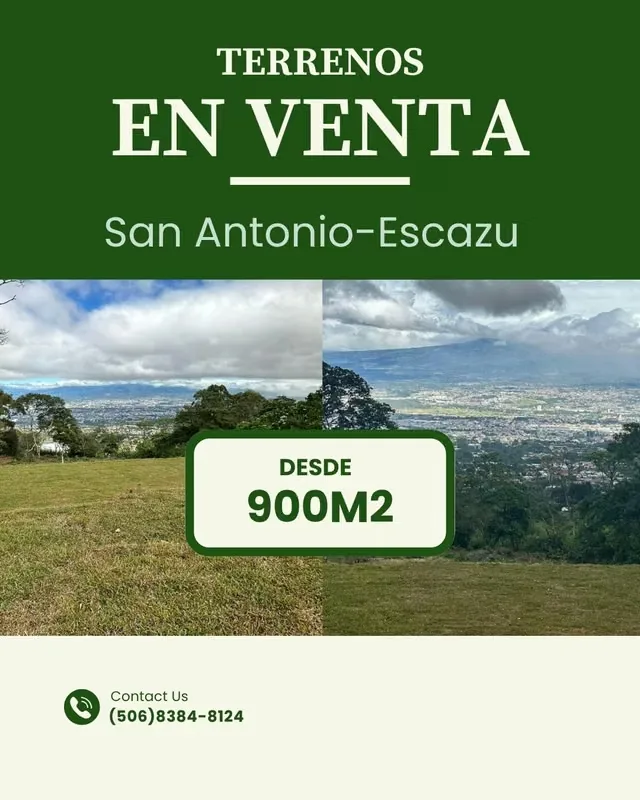 LOTES EN VENTA EN SAN ANTONIO DE ESCAZÚ – VISTAS ESPECTACULARES Y LISTOS PARA CONSTRUIR