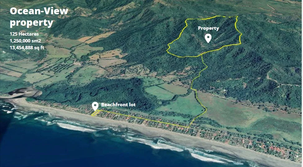 Beachfront Lot Plus Mountain Property with amazing Ocean View