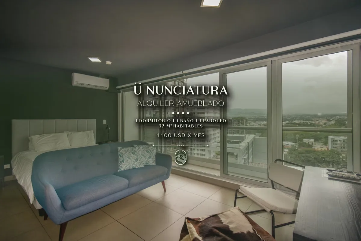 ESTUDIO EN ALQUILER EN Ü NUNCIATURA | ROHRMOSER, SAN JOSÉ