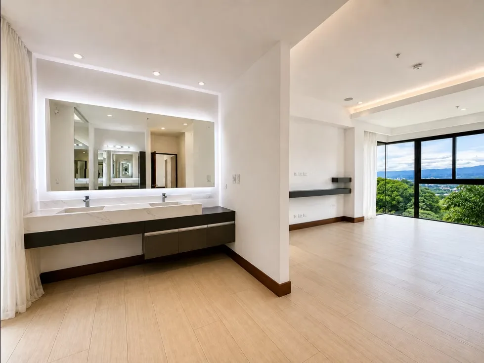 Apartamento contemporáneo de 216 m², ubicado en Lomas del Valle, Pozos de Santa Ana. Su ubicación esquinera, los amplios ventanales y un balcón de 41 m² con vista panorámica hacia ..., photo 12