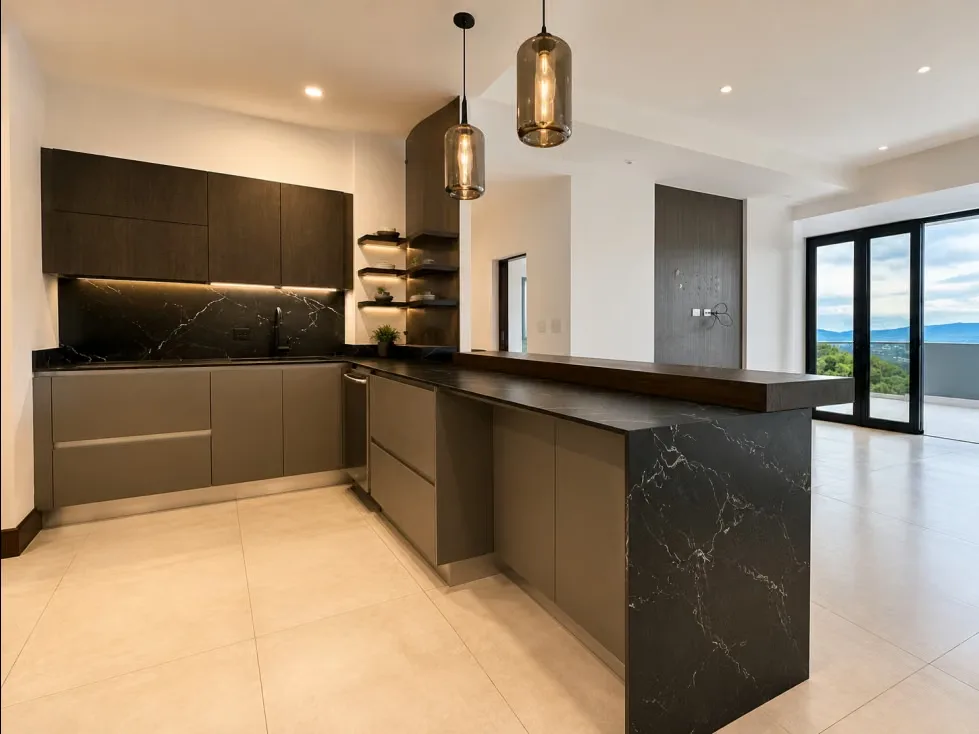 Apartamento contemporáneo de 216 m², ubicado en Lomas del Valle, Pozos de Santa Ana. Su ubicación esquinera, los amplios ventanales y un balcón de 41 m² con vista panorámica hacia ..., photo 5