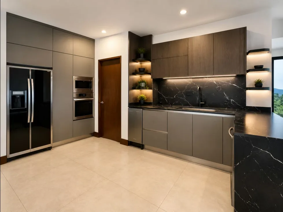 Apartamento contemporáneo de 216 m², ubicado en Lomas del Valle, Pozos de Santa Ana. Su ubicación esquinera, los amplios ventanales y un balcón de 41 m² con vista panorámica hacia ..., photo 6