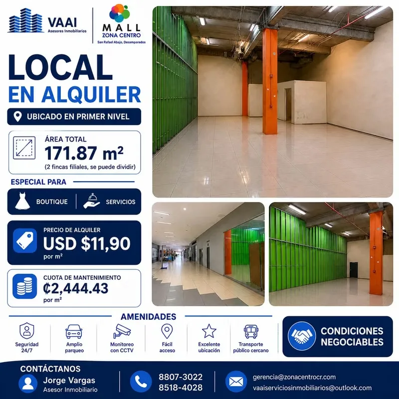 COMMERCIAL PLACE FOR RENT - SMALL CENTER AREA