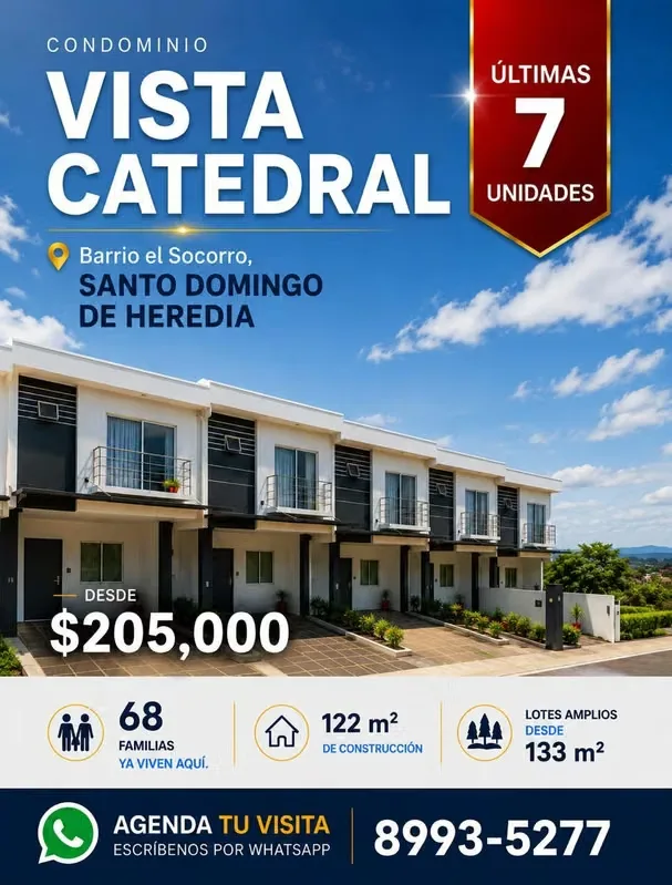 Nos ubicamos a 1.3 km al oeste del Colegio Lincoln, en una zona de fácil acceso y alta plusvalía, muy cerca de Tibás.