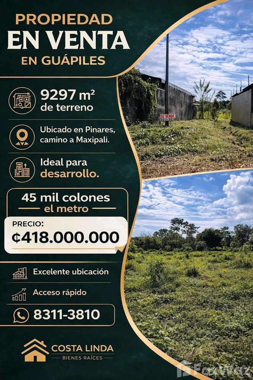 Land for Sale in Pococi, Limon for $923,000
