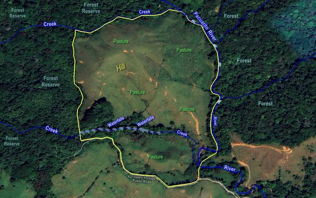 62-ACRE PROPERTY WITH WATERFALLS, A RIVER, AND SPRINGS IN PACUARITO, PÉREZ ZELEDÓN
