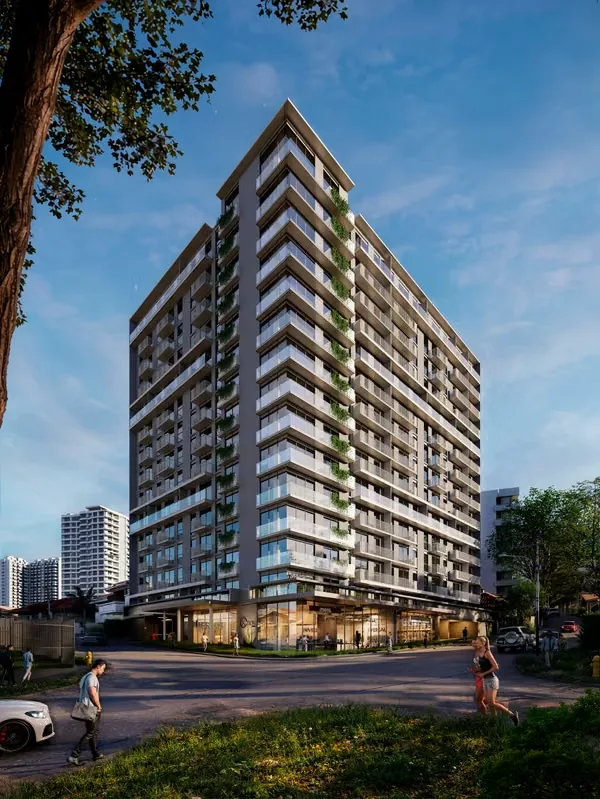 Pre-sale apartments, 15-story tower. Esencial, Selecto, and Signature finishes tailored to you. Prime location, excellent appreciation potential.