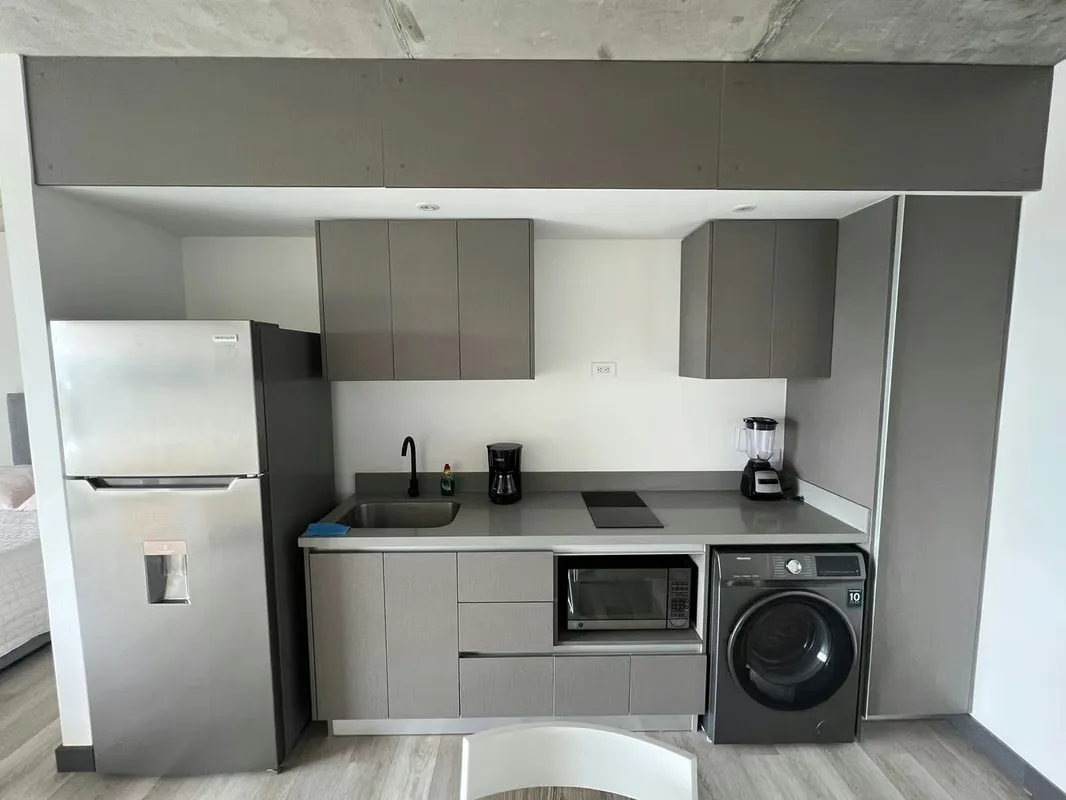 Apartamento en Pozos de Santa Ana, ubicado en condominio a estrenar. Apartamento de un sólo ambiente full amueblado, con electrodomésticos., photo 4