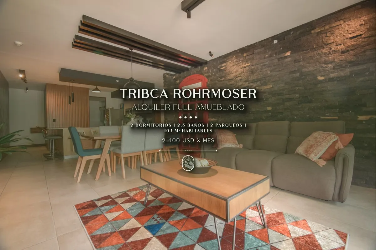 2 HAB FURNISHED APARTMENT FOR RENT IN TRIBCA - 124; ROHRMOSER, SAN JOSÉ