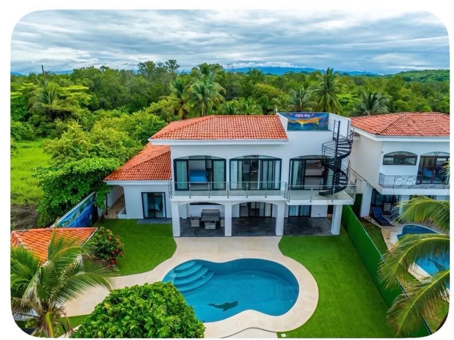 Fully Renovated 6BR Titled Beachfront Home in Costa Rica with Pool