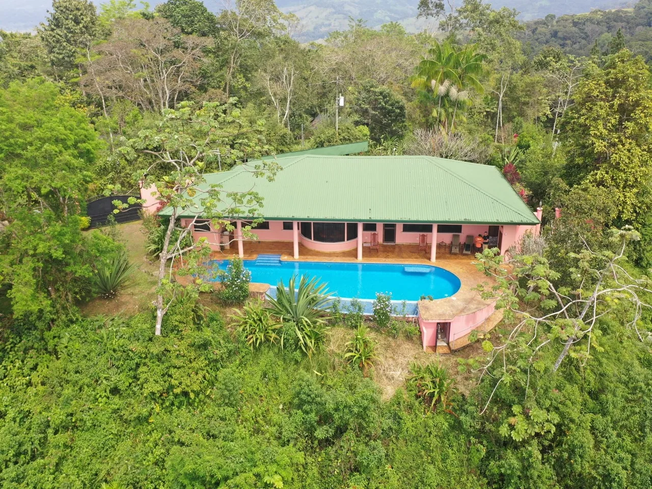 Home with 2-Bedrooms with 60 Ft Infinity Lap Pool, Guesthouse, Fabulous Ocean View & Mature Fruit Trees in Platanillo Costa Rica