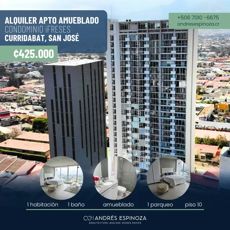 Space that can be used as either an office or an apartment, located in Freses de Curridabat, within a gated community ...