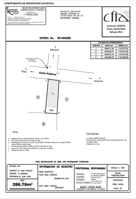 SE VENTE PROPIEDAD EN MORAVIA CENTRO PARA DESARROLLO COMERCIAL Y/O RESIDENCIAL, photo 6