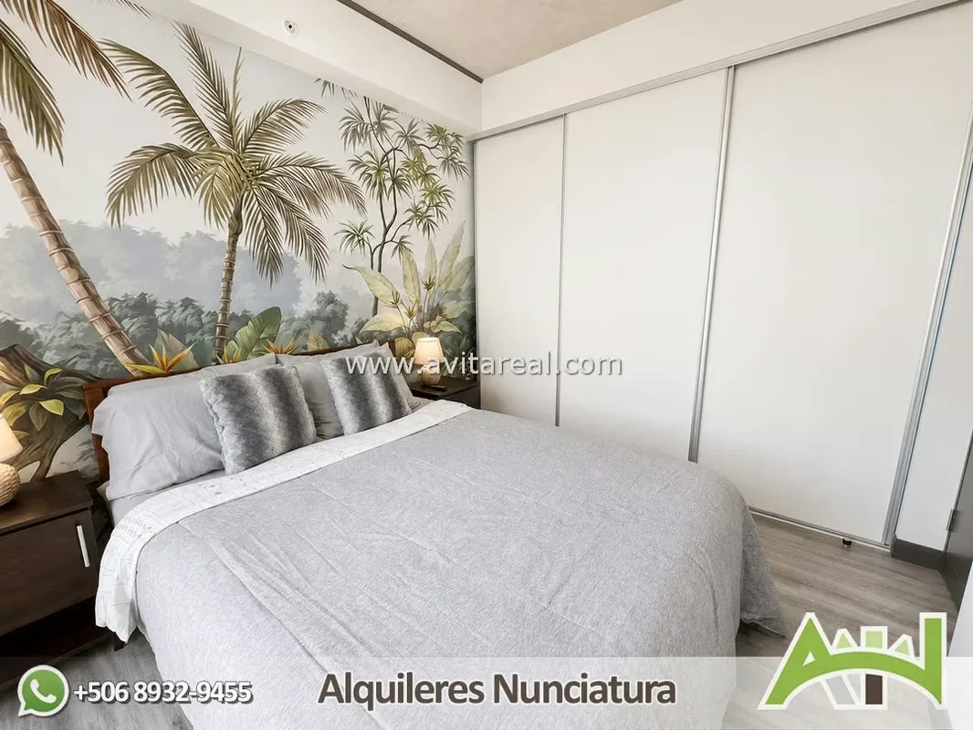 Modern apartment for rent at SECRT Sabana, a contemporary tower featuring an excellent location and exclusive amenities. Includes A/C and a washer-dryer unit., photo 3