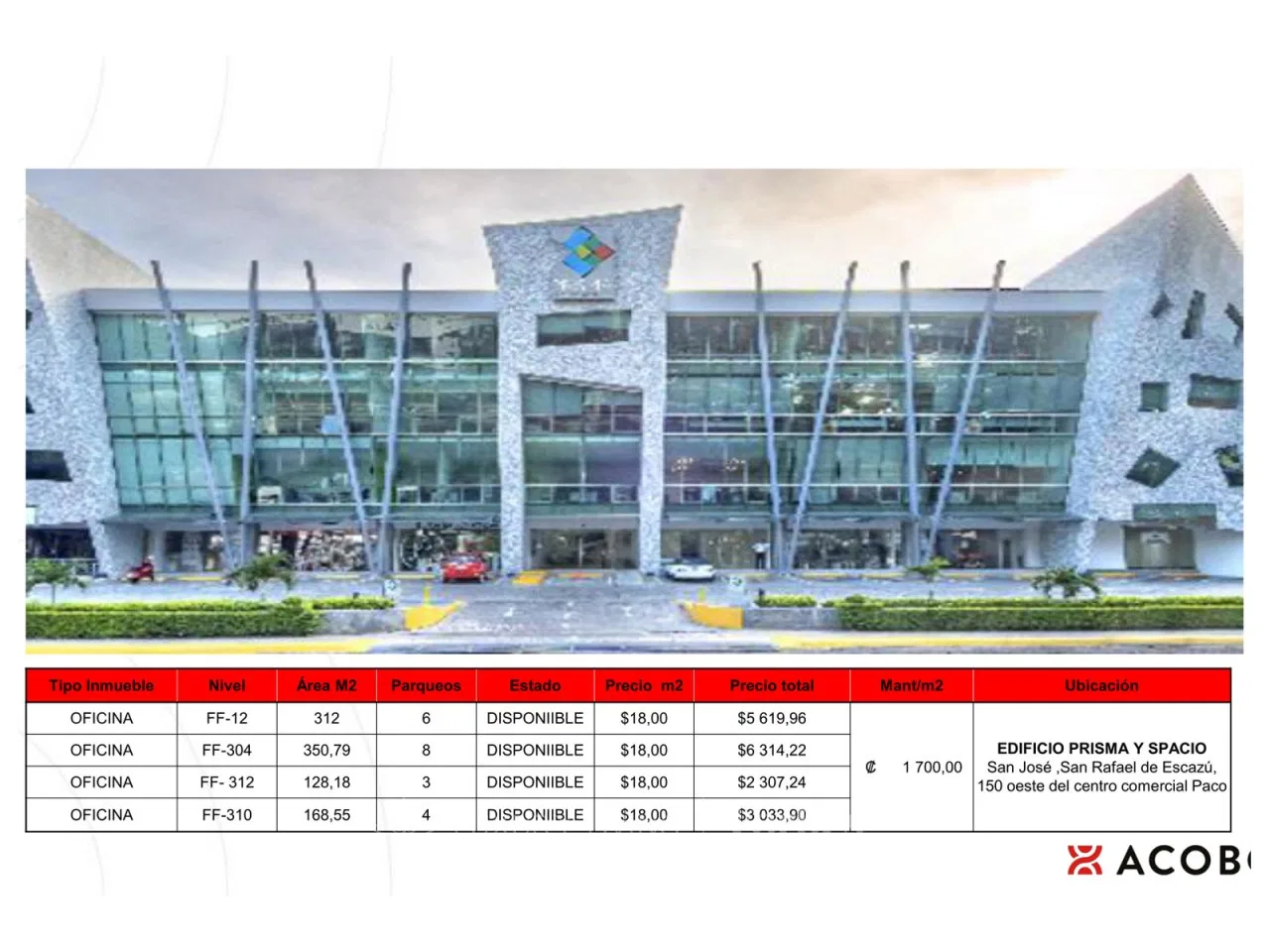 Offices for lease in Escazu, San Jose