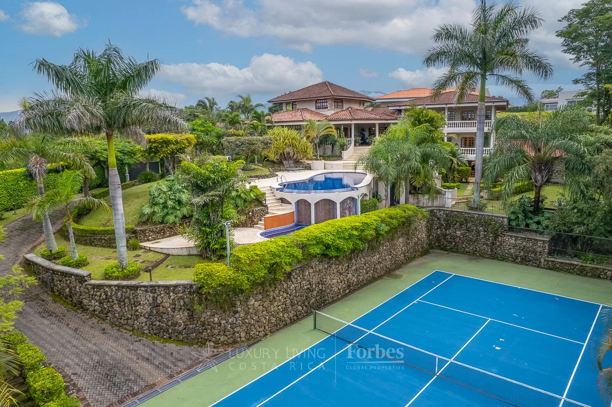 Casa Armonia Escazú | West View, Pool and Tennis Court