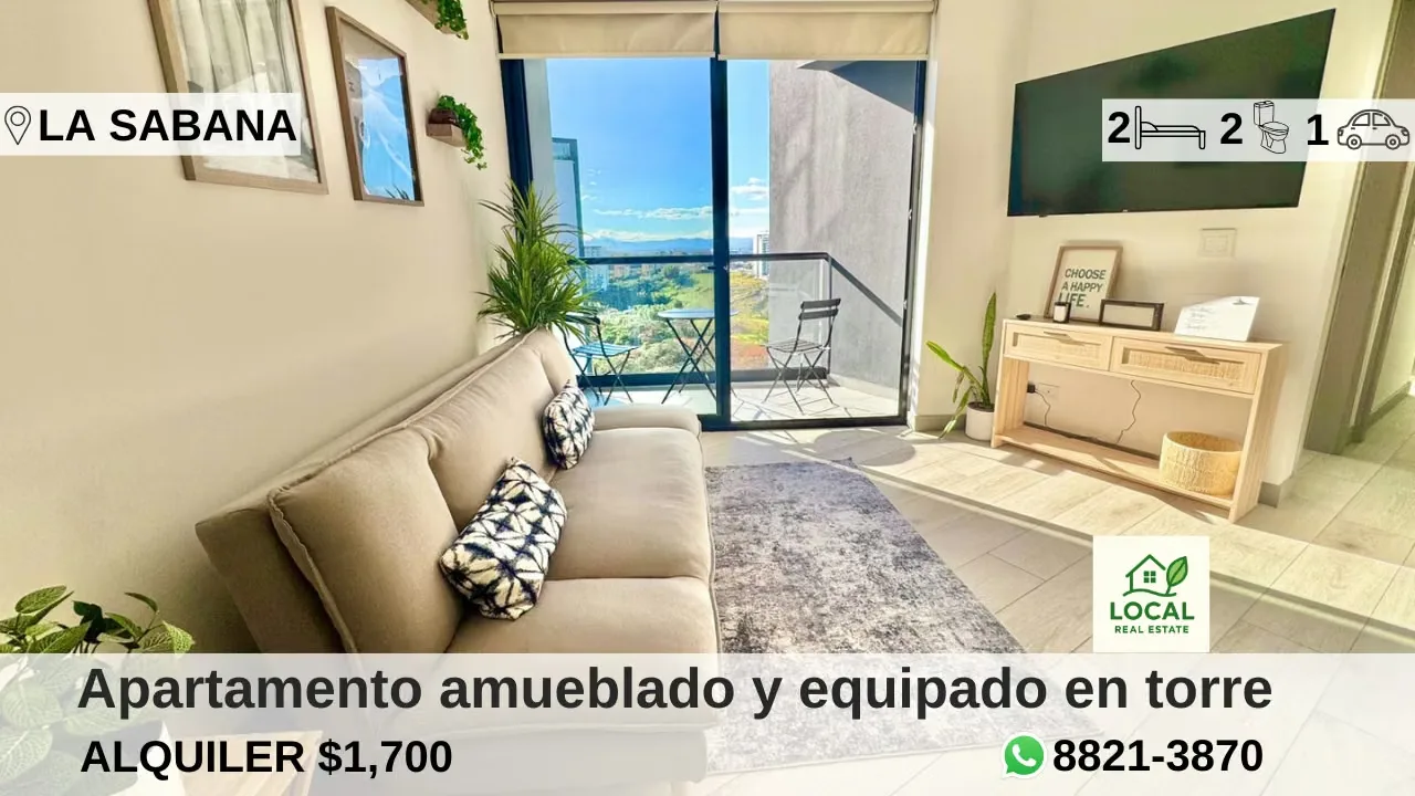 Furnished and equipped two bedroom apartment in Sabana