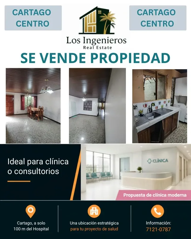 La propiedad es una casa muy céntrica, a 100 m del Hospital Max Peralta. Ideal para una clínica o consultorio. Toda la casa es en paredes de block en buen estado, una cochera, 3 ...