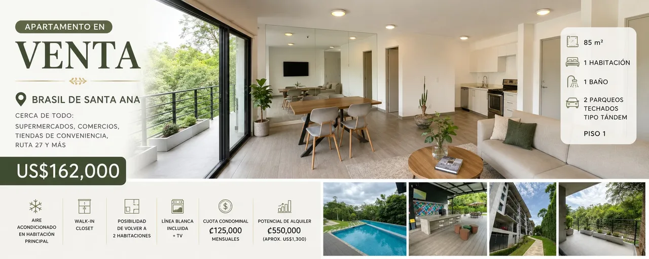 APARTMENT FOR SALE IN BRASIL DE SANTA ANA | IDEAL FOR INVESTMENT