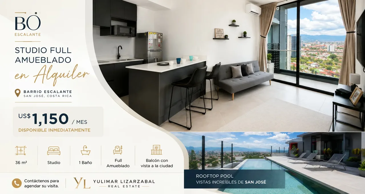 Fully Furnished Studio for Rent | BÖ Escalante – Barrio Escalante