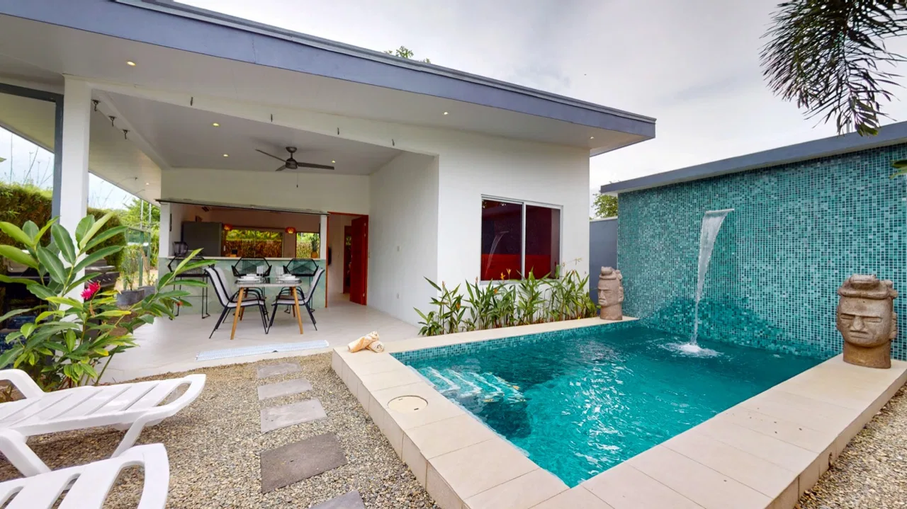 PROPERTY WITH TWO BEDROOM AND POOL WITH CASCADE, IN BAHIA BALLENA – 0.049 ACRES