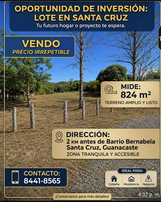 VENDO LOTE LISTO PARA CONSTRUIR