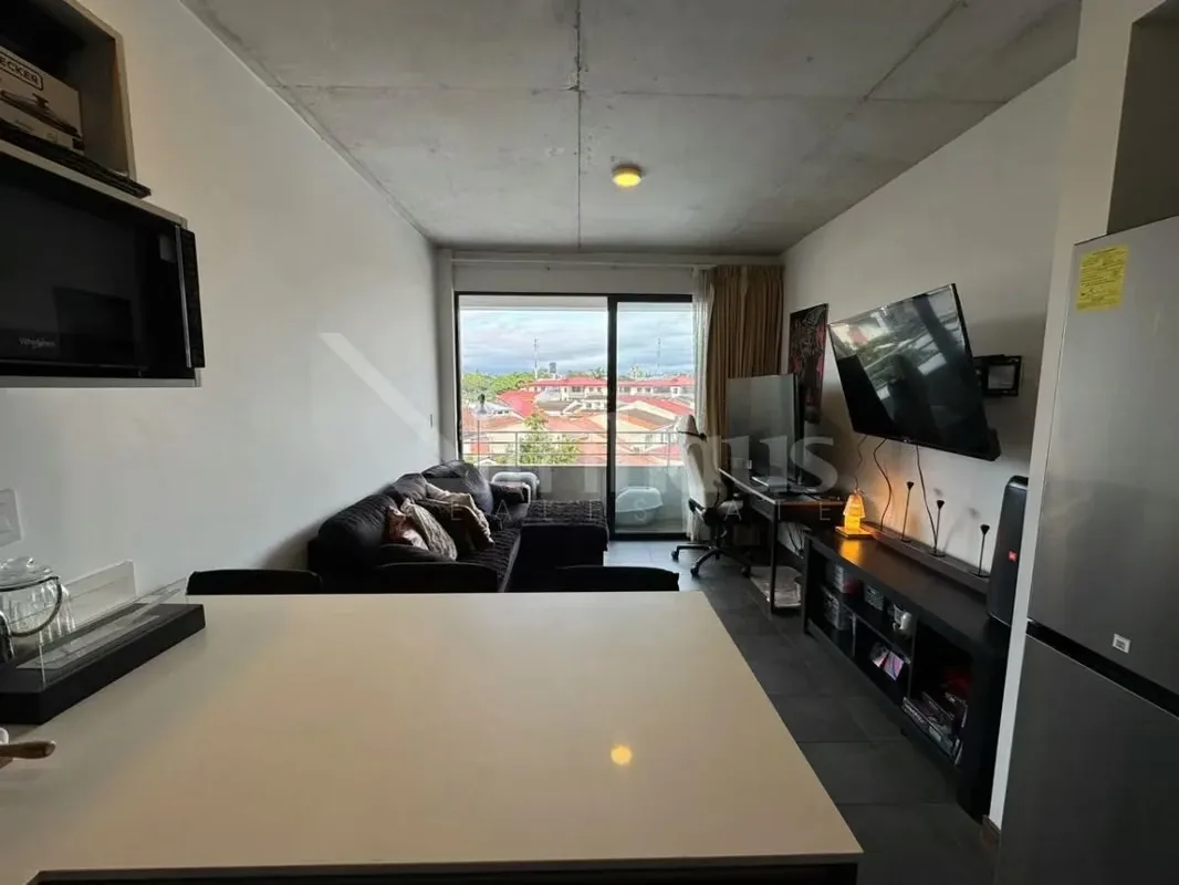 El apartamento tiene un vestíbulo, closet de área de pilas, espacio social abierto de cocina con desayunador y sala con ..., photo 10