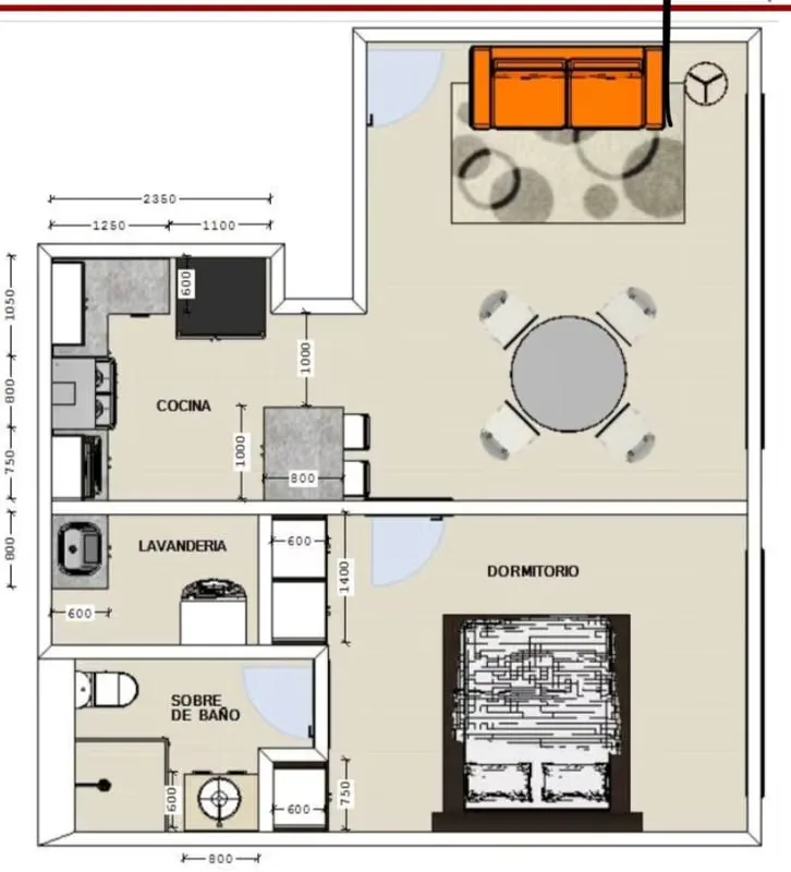 1 BEDROOM APARTMENT FOR RENT IN LA SABANA