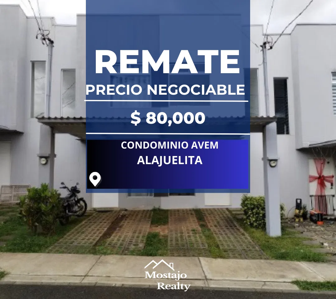 Venta de Casa, Condominio Avem, Alajuelita, Remate Bancario