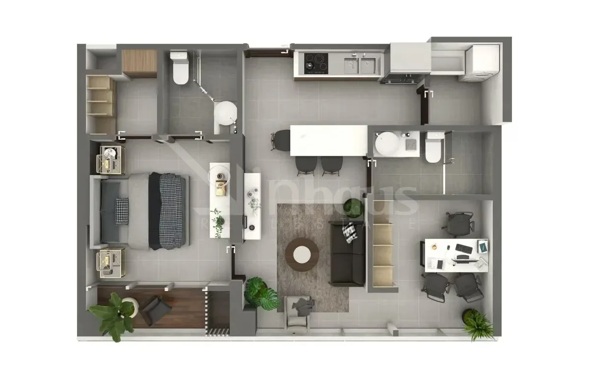 Moderno apartamento completamente amoblado de 64 m² en Curridabat. Cuenta con 2 dormitorios, 2 baños, sala y cocina integradas con desayunador, balcón, walk-in closet en habitación ..., photo 5