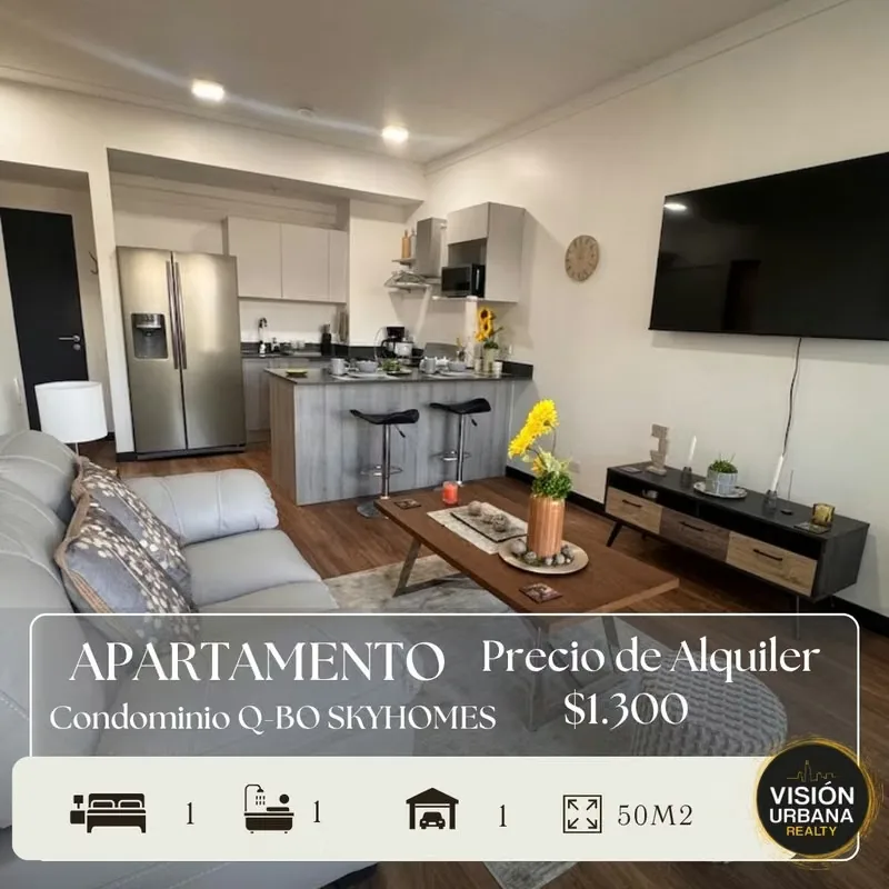 1 bedroom Furnished apartment at the QBO Sky-Homes Condo in Rohrmoser in front of the Café Park, the same one-level apartment has: