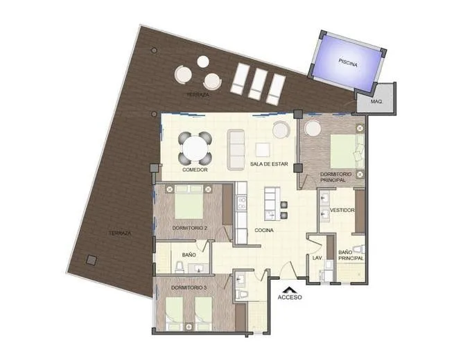 3 Bedroom Apartment for Sale at 3rd Floor - Building 6 - Model A: Costa Rica Oceanfront Luxury Cliffside Condo for Sale for $1,410,000, photo 2