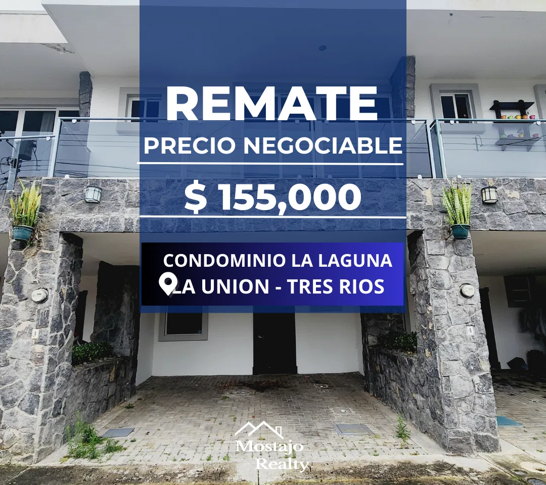Venta de casa, Condominio La Laguna, Tres Rios, Cartago, Remate Bancario