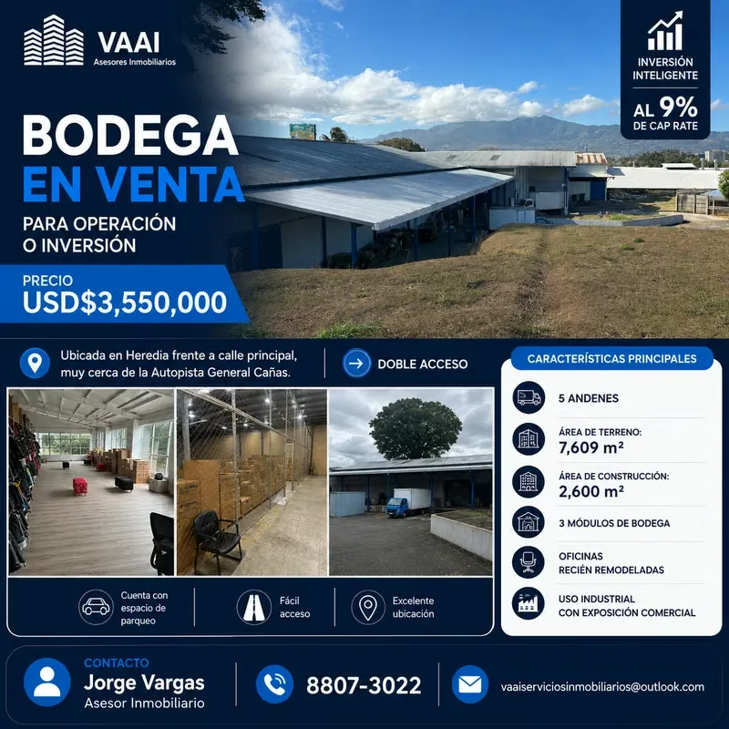 WINERY FOR SALE IN HEREDIA (INVESTMENT OPTION AT 9%)