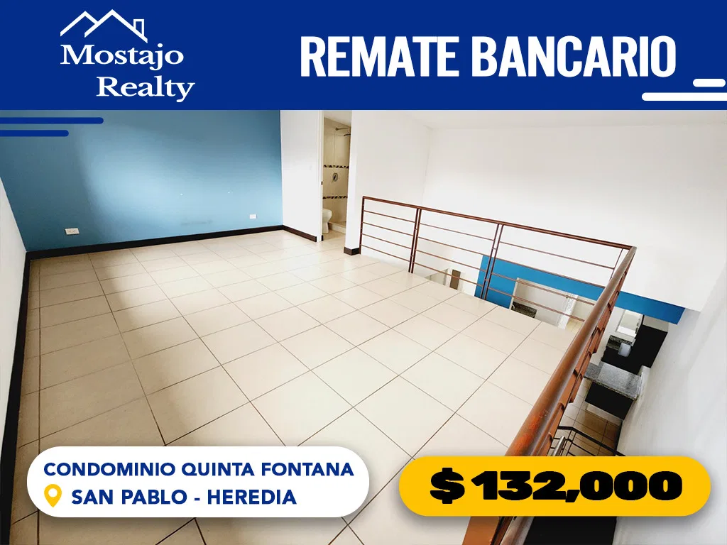 Remate Bancario! Venta de apartamento en Condominio Quinta Fontana, San Pablo de Heredia