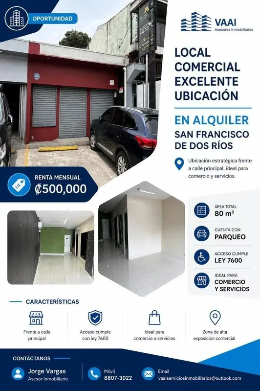 Commercial premises for rent in San Francisco de Dos Rios