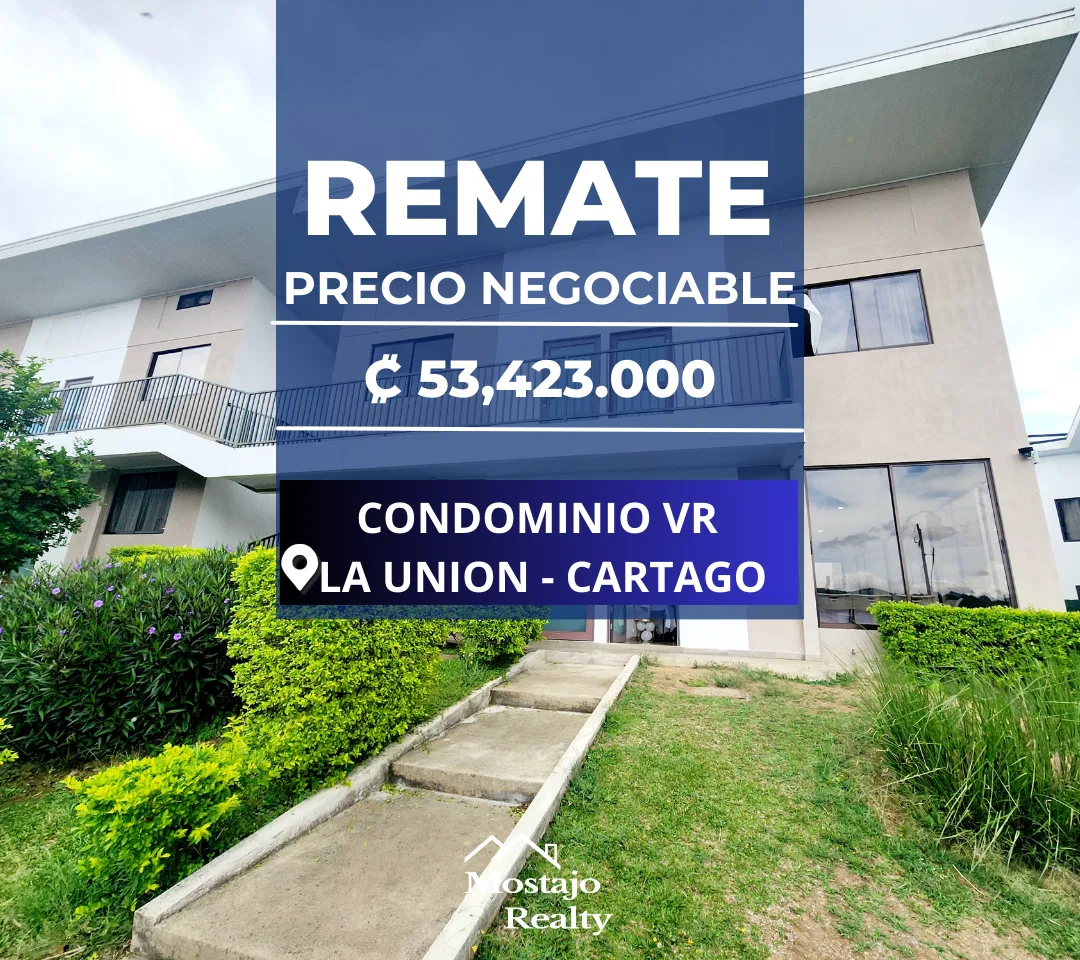Venta de Apartamento, Condominio VR, La Unión, Cartago, Remate bancario