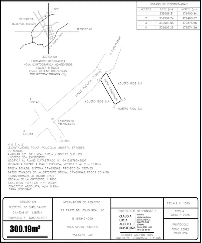 Terreno en venta de 300 m² en B. Guadalupe, Liberia, Gte. Frente a carrt. Curubandé. Agua, luz y apto para construir, photo 3