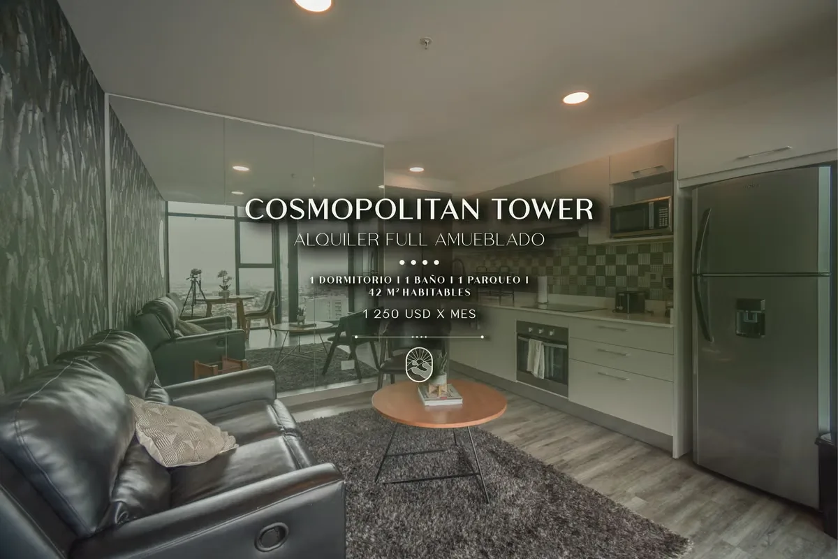 1 HAB APARTMENT FOR RENT IN COSMOPOLITAN TOWER - 124; ROHRMOSER, SAN JOSÉ
