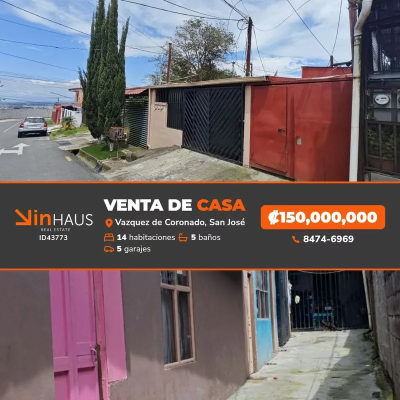 Propiedad Residencial de 5 Unidades en San Isidro de Coronado Excelente oportunidad de inversión ubicada en San Isidro de Coronado, San José, a solo 1 kilómetro de El Lagar, sobre la ...