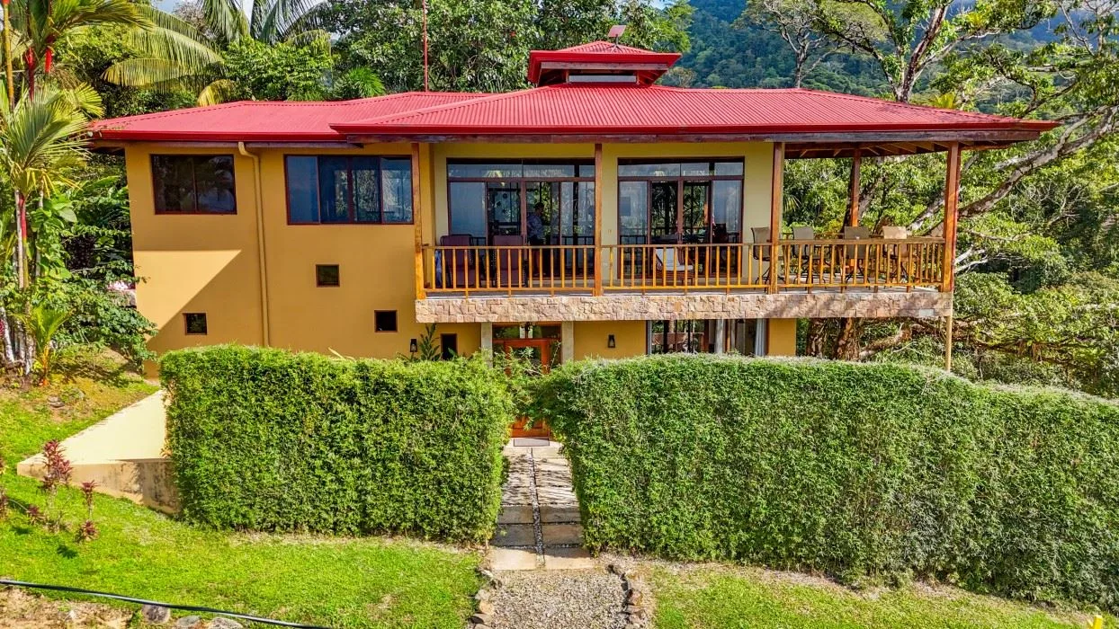 Ocean, jungle, mountain &amp; mangrove views from a 2-home jungle property with lush rainforests, a mountain river, swim holes and a waterfall!