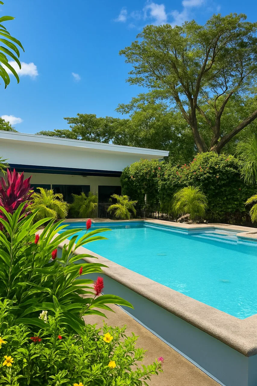 Boutique Retreat in Sámara – 2-Bedroom Home, 3 Cabinas, Large Pool &amp; Multi-Purpose Studio, Walk to the Beach