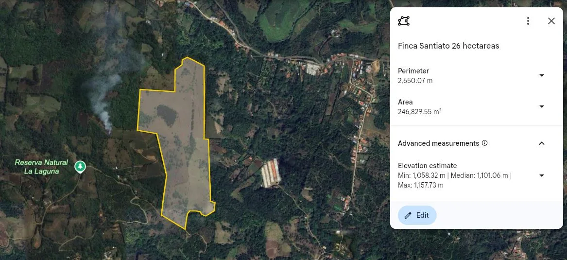 70-Acre Farm for Sale in San Ramón – 10 Mins from Downtown- water springs