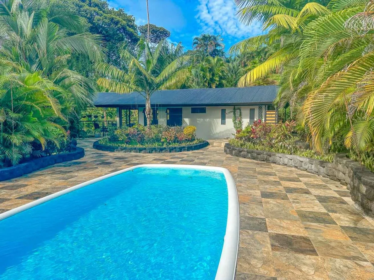 River with Waterfall with 2 Bedroom house on Dream Property with Room to Build your Dream Home in Cinco Ventanas.