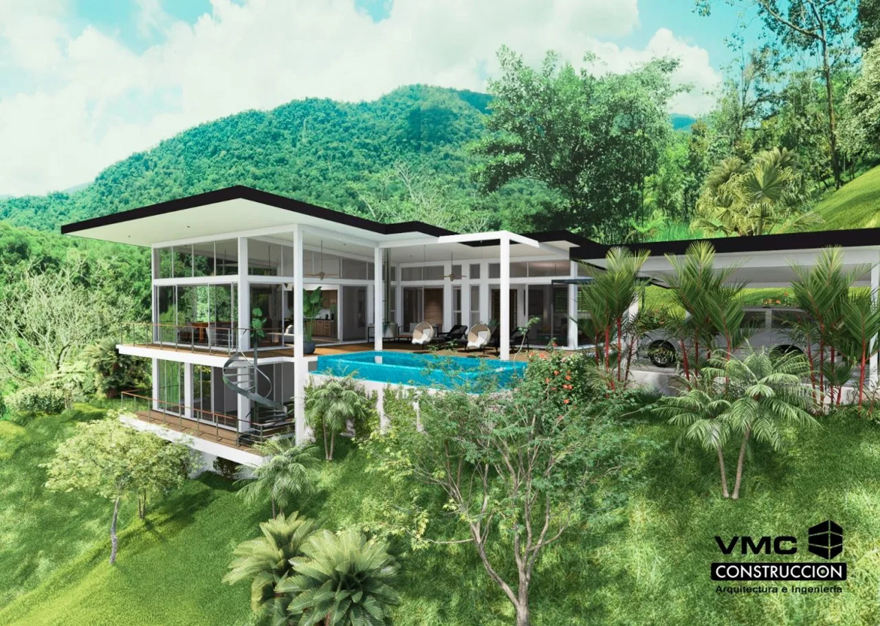 River &amp; Waterfall Property With a BRAND-NEW Jungle-View Luxury Home